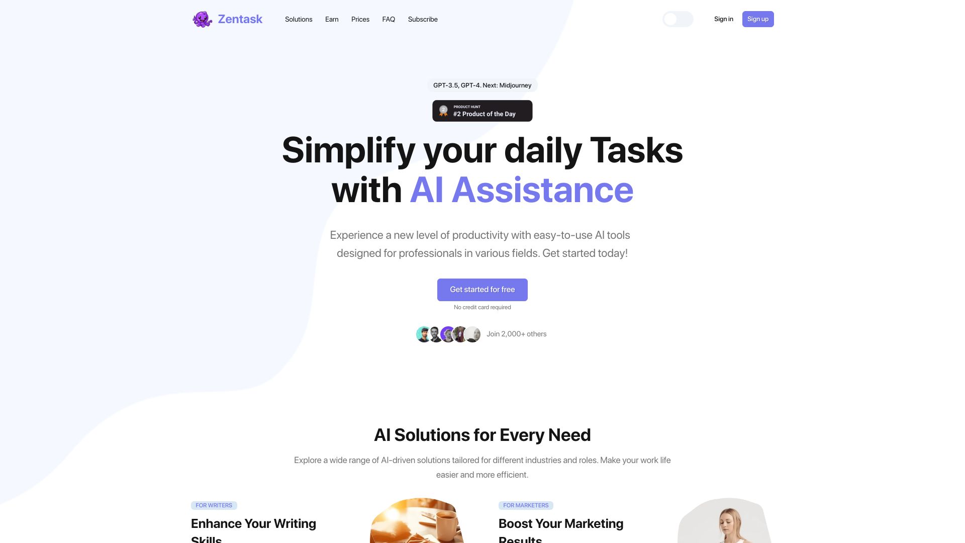 Zentask.ai screenshot
