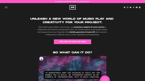 API musicale WarpSound AI