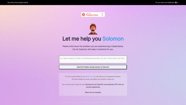 SolomonGPT - solution recommender for U