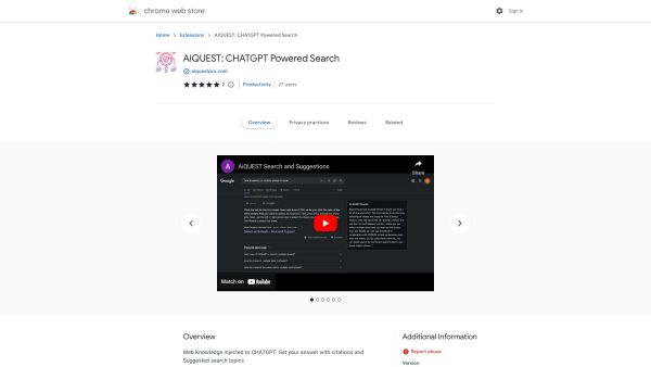 AiQUEST : CHATGPT powered Search