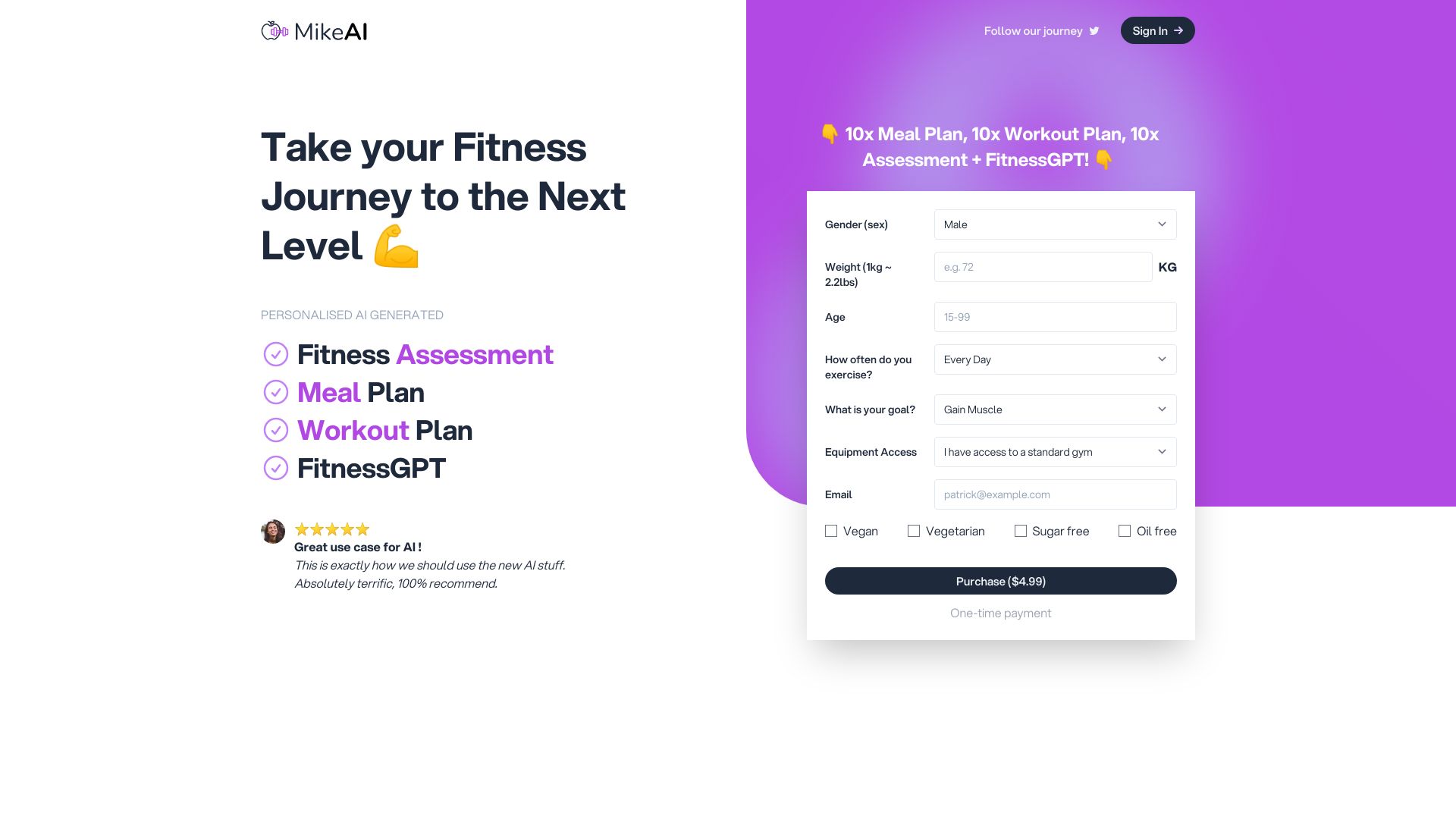 MikeAI - Personalized AI Fitness Coach
