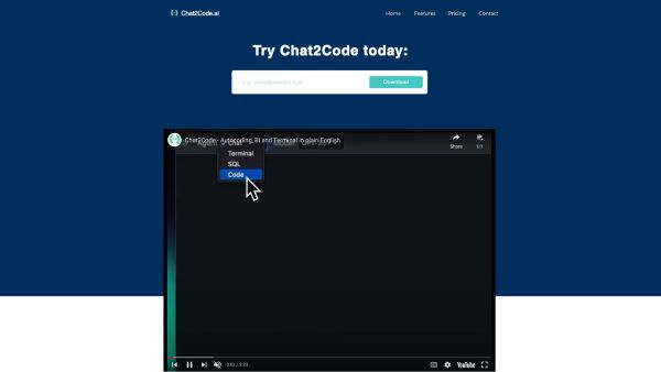 Chat2Code Autonomous AI Coding & BI Tool