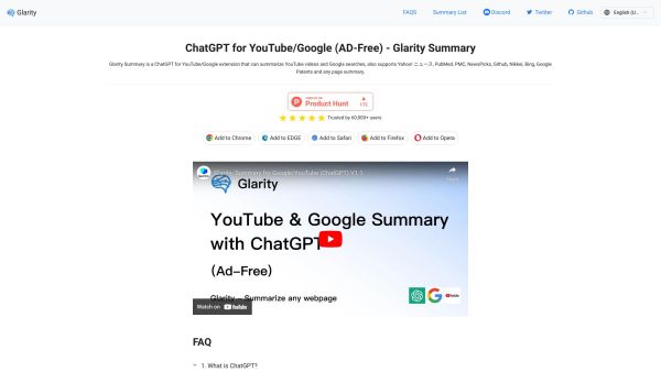Glarity - Summarize Google and YouTube