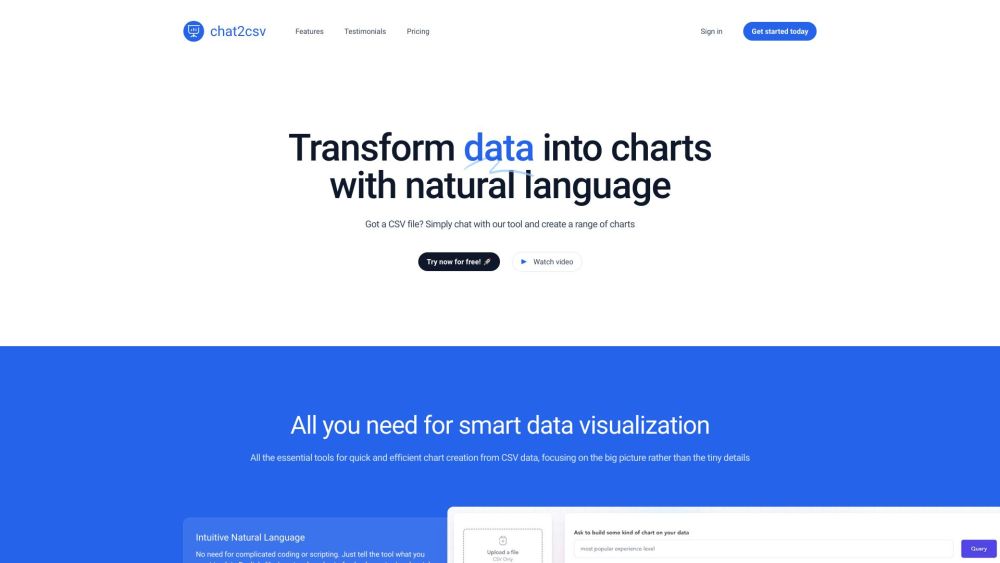Chat2CSV Preview