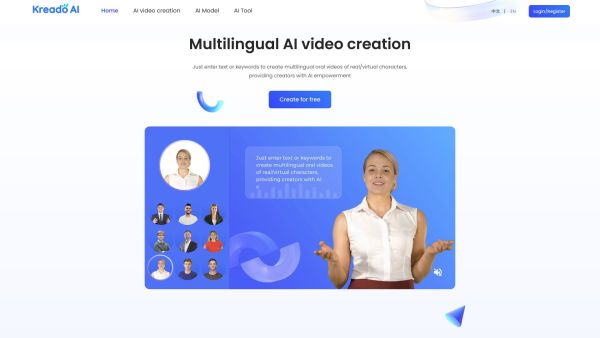 kreado_AI video creation platform