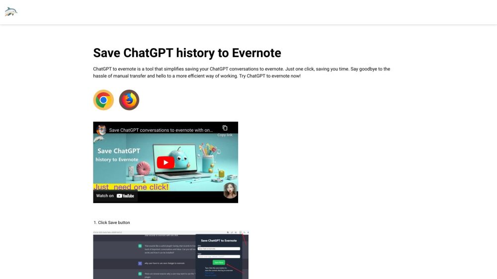 Save ChatGPT to Evernote Preview