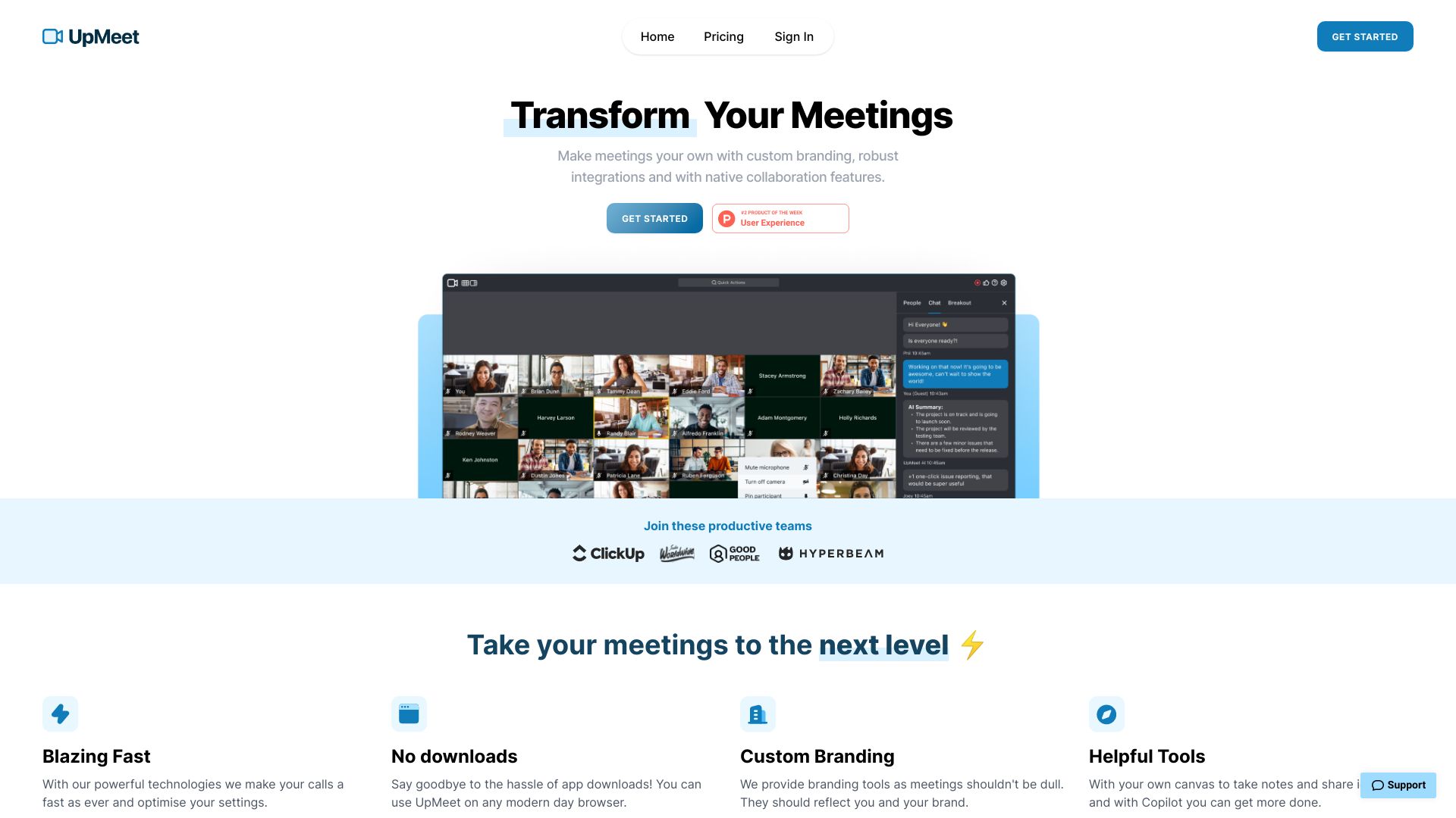 UpMeet 3.0 screenshot