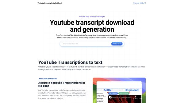 Youtube transcripts by Editby.ai