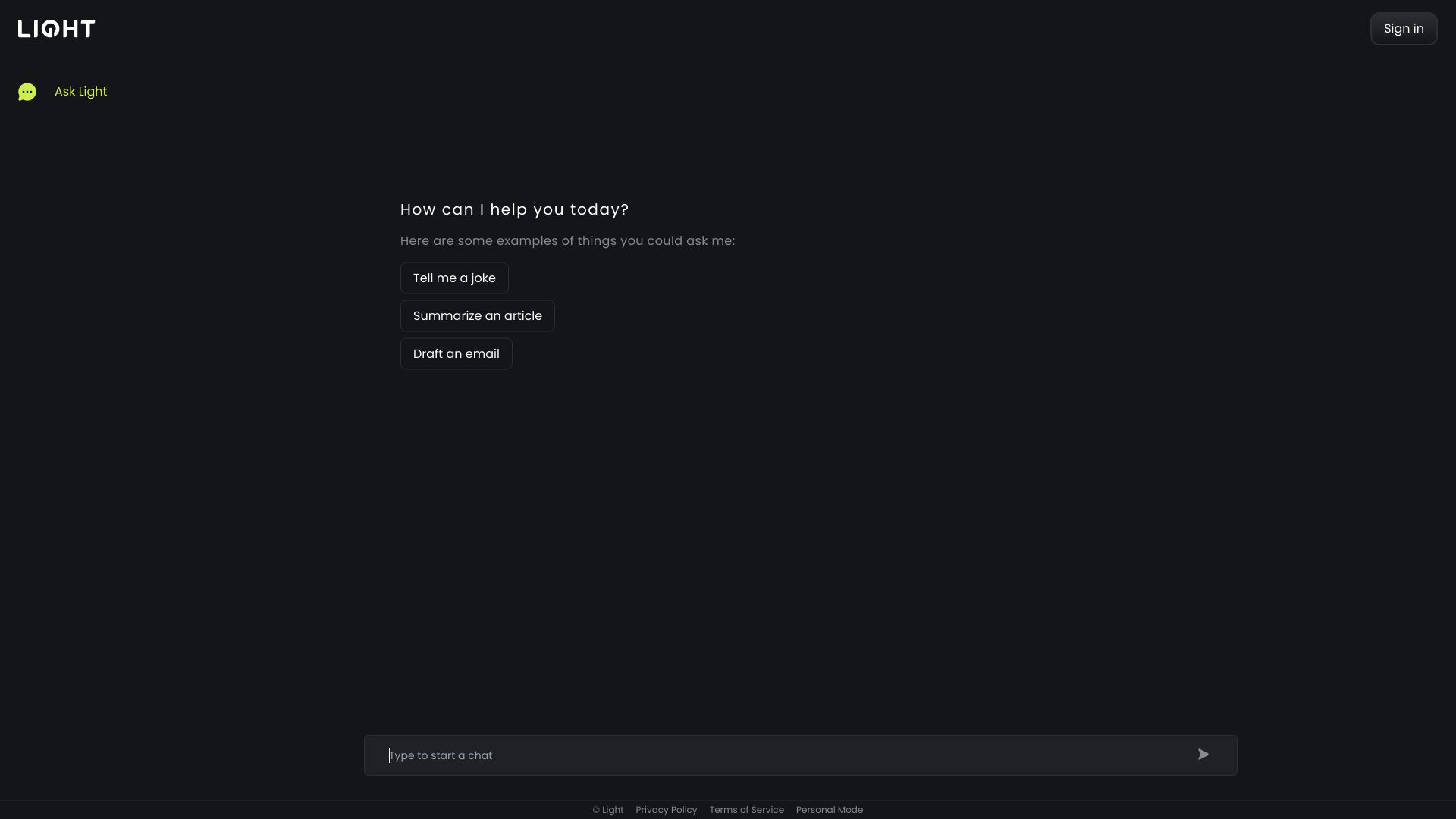 Light Preview Release screenshot