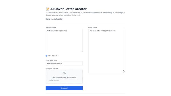 AI Cover Letter Creator