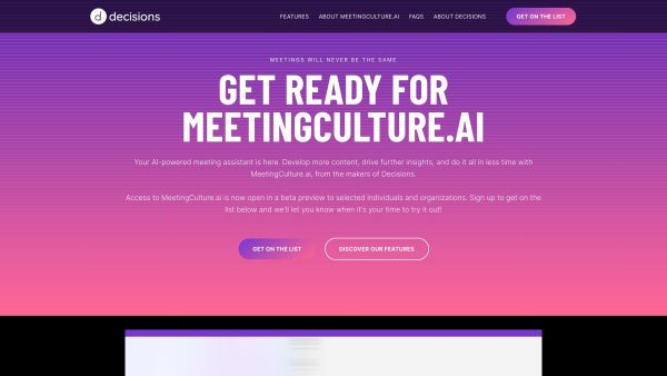 MeetingCulture.ai from Decisions