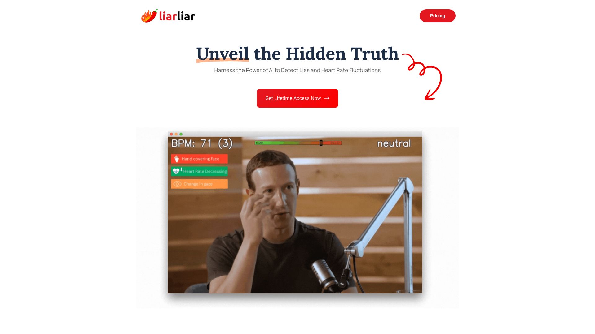 LiarLiar.ai - AI Lie Detector & Heart Rate Monitor