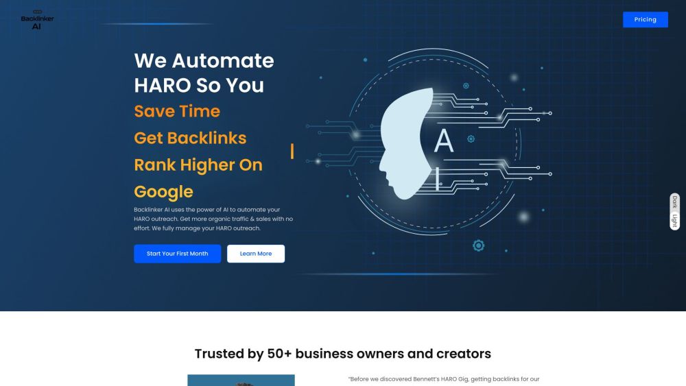 Backlinker AI Preview