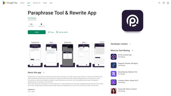 Paraphrase Tool & Rewrite App