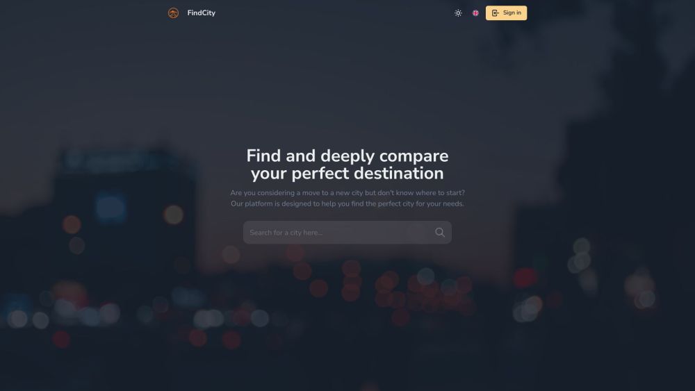 FindCity Preview