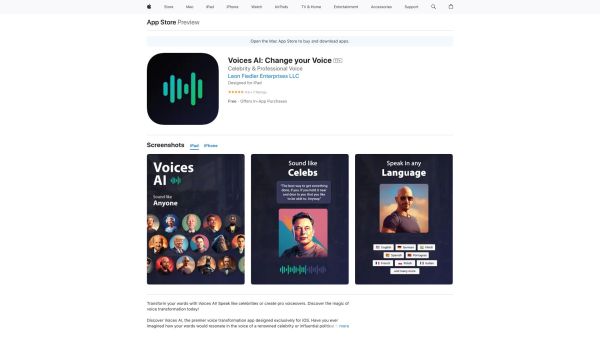 Voices AI: Change your Voice