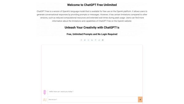ChatGPT Free and Unlimited Prompts