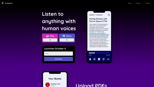 PollySpeak - Text to Speech for iOS