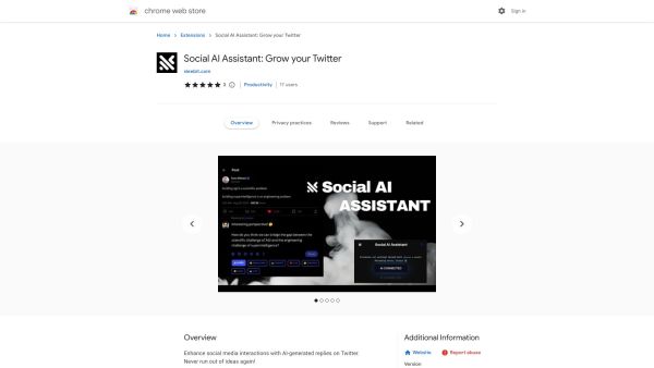 Social AI Assistant: Grow your Twitter