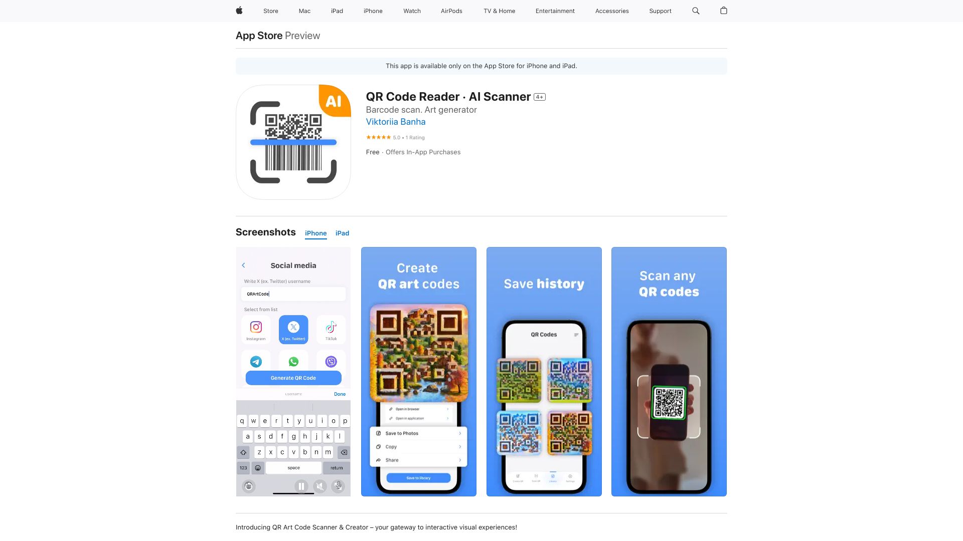 QR Code Reader · AI Scanner