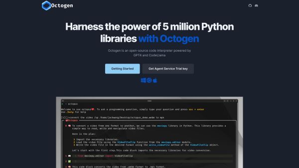 Octogen an Open-Source Code Interpreter