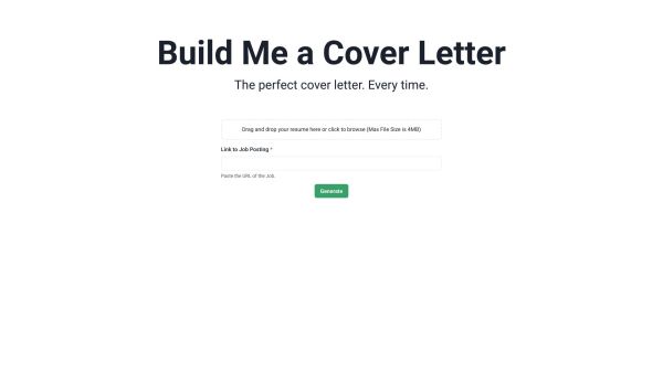 Build Me A Cover Letter