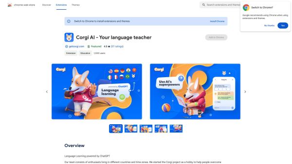 Corgi AI - Your language teacher