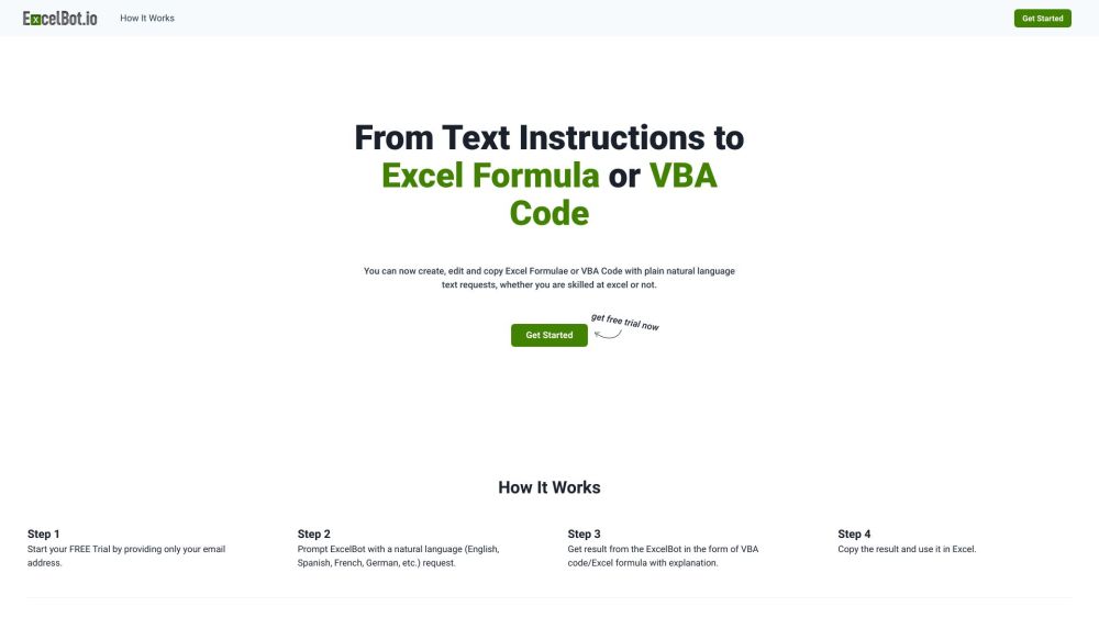 ExcelBot Preview