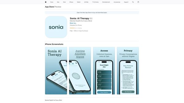 Sonia: AI Therapy