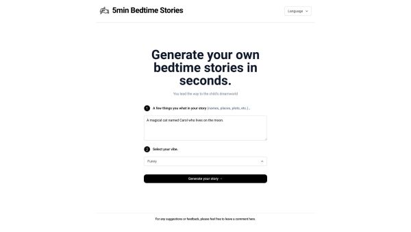 5 minute bedtime stories