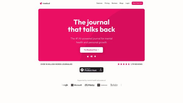Rosebud - AI Journal for Personal Growth