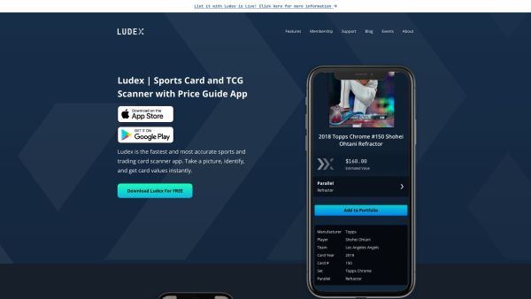 Ludex | Sports Card and TCG Scanner with Price Guide App