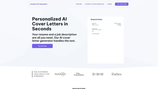 Free AI Cover Letter