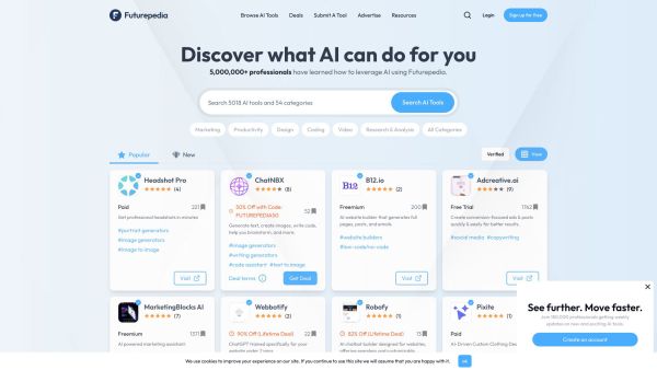 Futurepedia - Find The Best AI Tools & Software