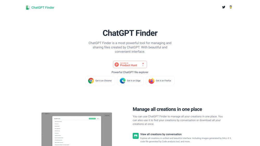 ChatGPT Finder Preview