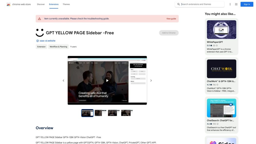 GPT YELLOW PAGE Reviews Details, Pricing, Core features, Use cases