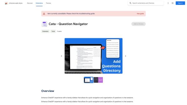 Cata - Question Navigator