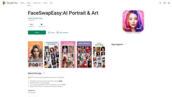 FaceSwapEasy:AI Portrait & Art