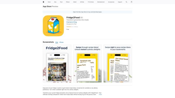 Fridge2Food - Transform food into meals