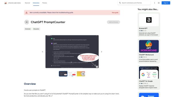 ChatGPT PromptCounter
