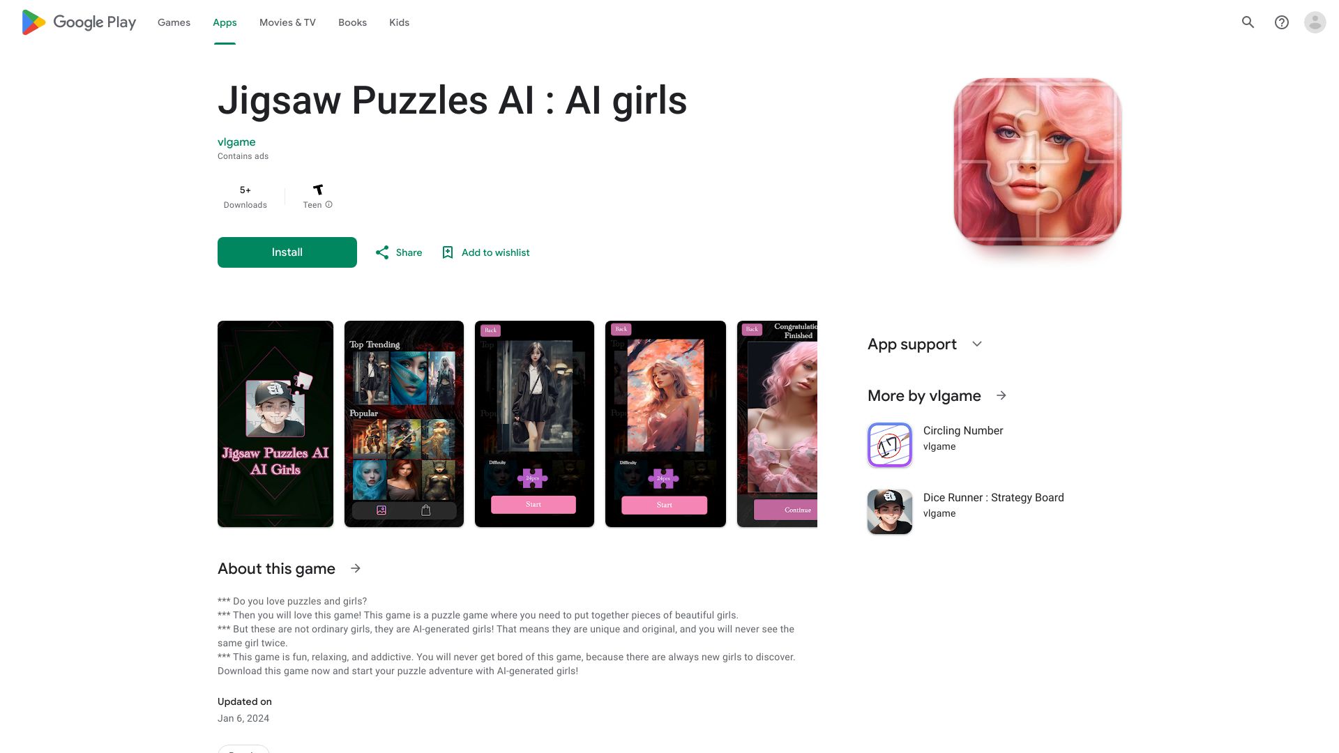 Jigsaw Puzzles AI : AI girls