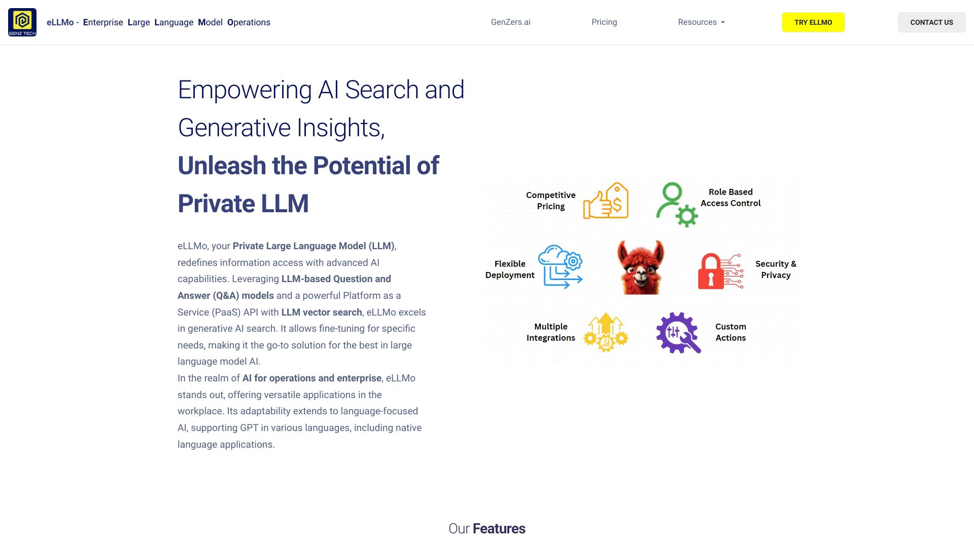 eLLMo - Enterprise Lg Language Model Ops