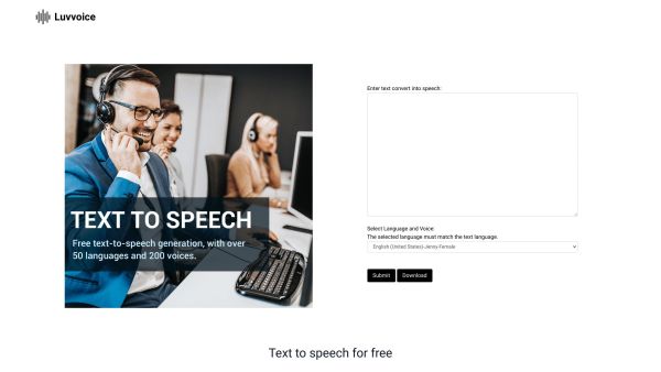 Luvvoice - Free Text to Speech