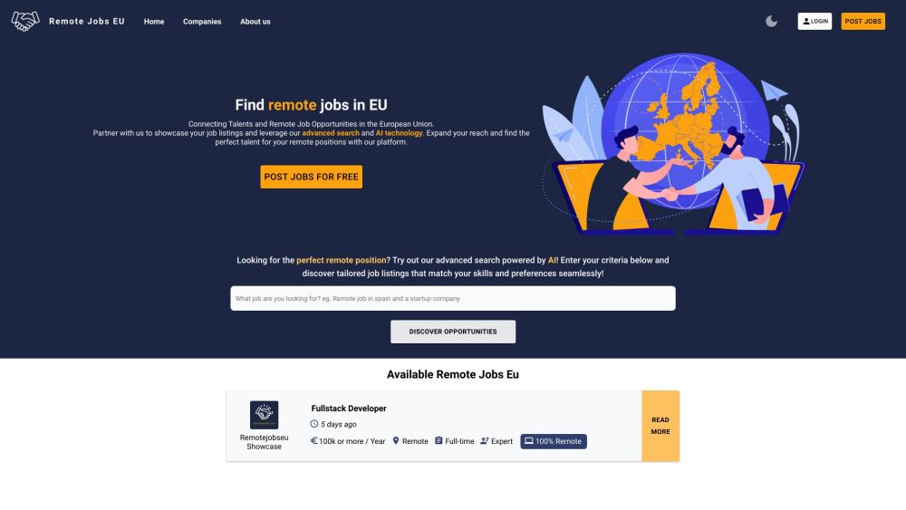 RemoteJobsEU.com Preview