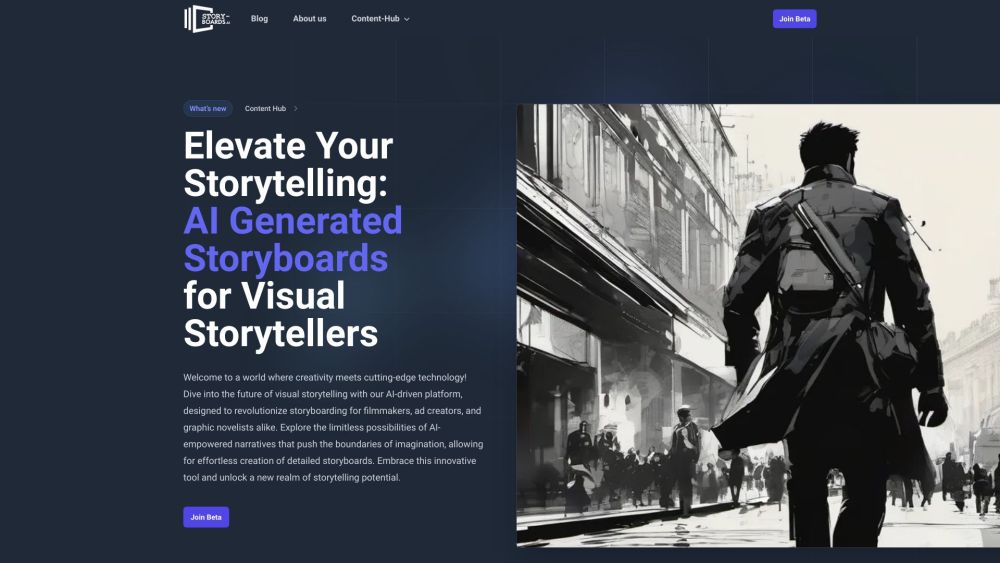story-boards.ai: Nền tảng dựa trên AI để tạo storyboard hình ảnh từ ý tưởng, kịch bản và gợi ý.