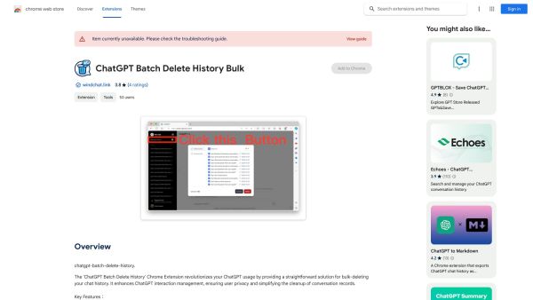 ChatGTP Batch Delete History