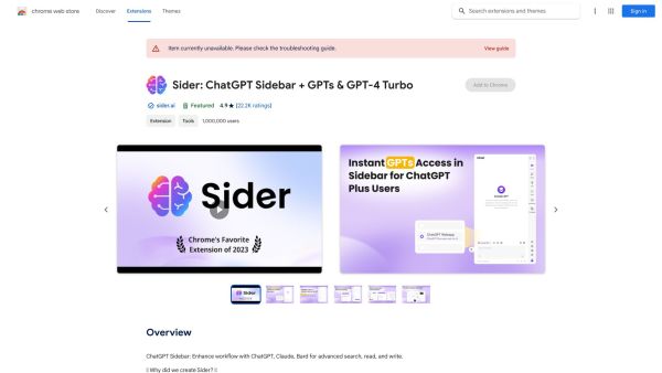 Sider AI extension