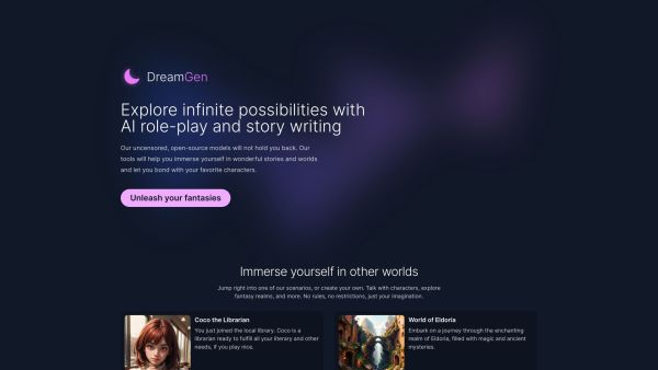 DreamGen: AI role-play & story-writing