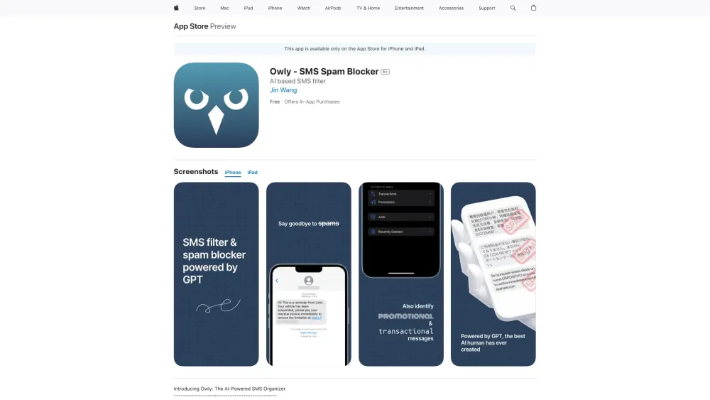 Owly – GPT powered spam blocker