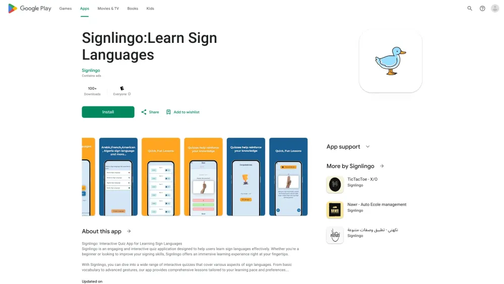 Signlingo:Learn Sign Languages